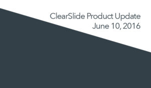 clearslide product update