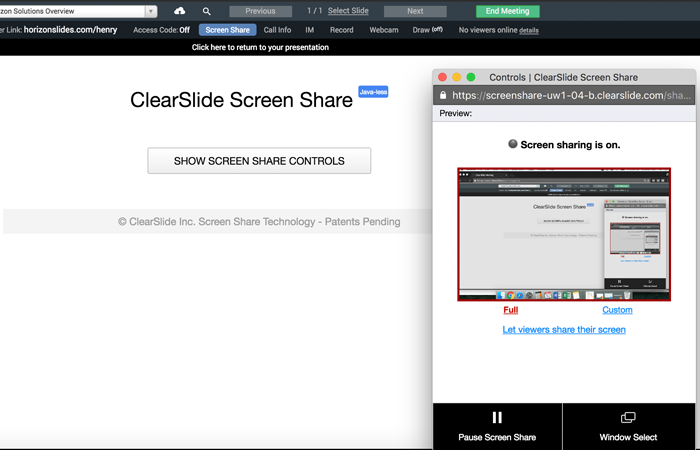 screen share