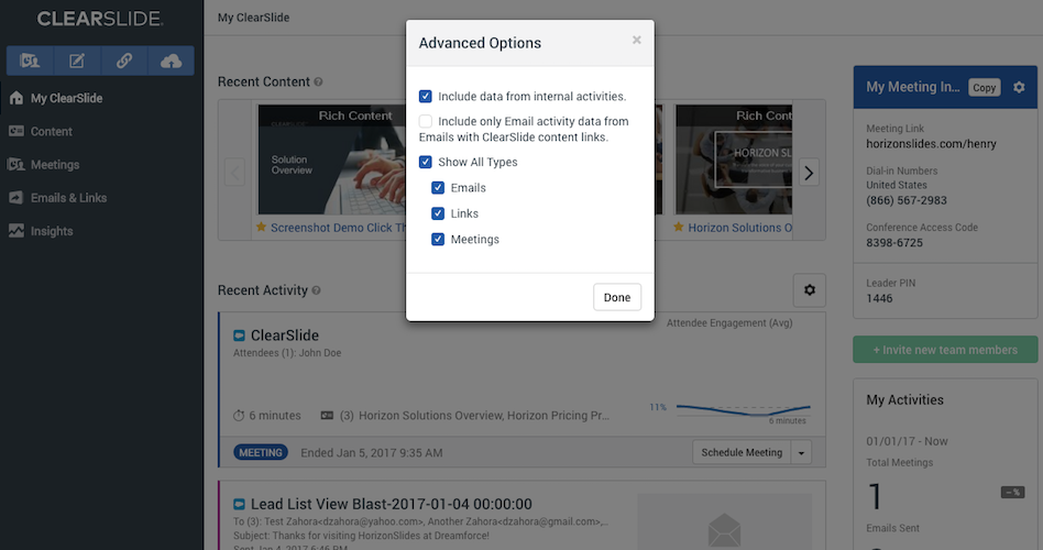 Improvements to My ClearSlide Homepage: Use Filters to Focus on Key ...