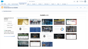 salesforce clearslide content guided selling recommendation recommended
